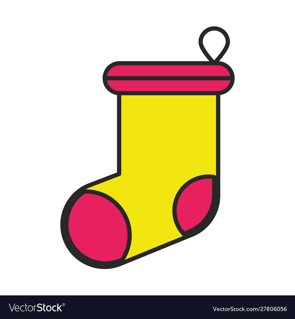 Merry christmas sock decorative icon