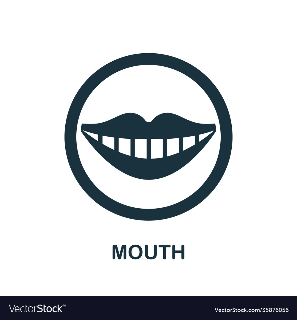 Mouth icon simple element from internal organs