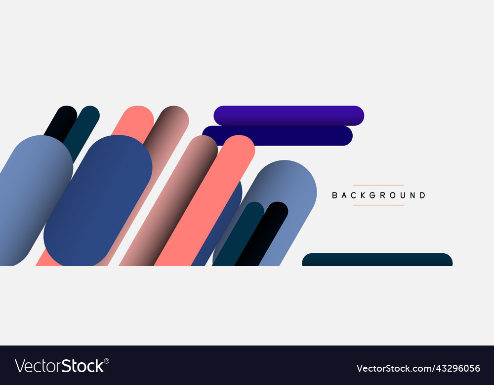 Overlapping round shapes and lines background vector image Overlapping round shapes and lines background