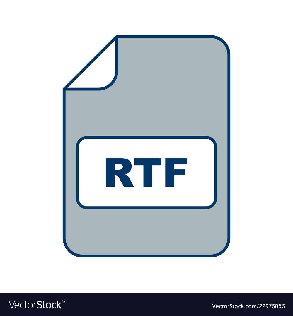 Rtf icon Royalty Free Vector Image - VectorStock