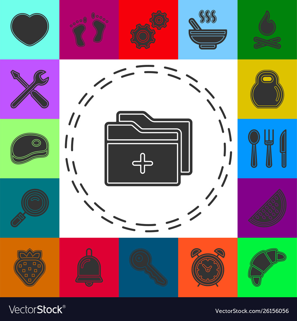 Simple add folder icon vector image Simple add folder icon