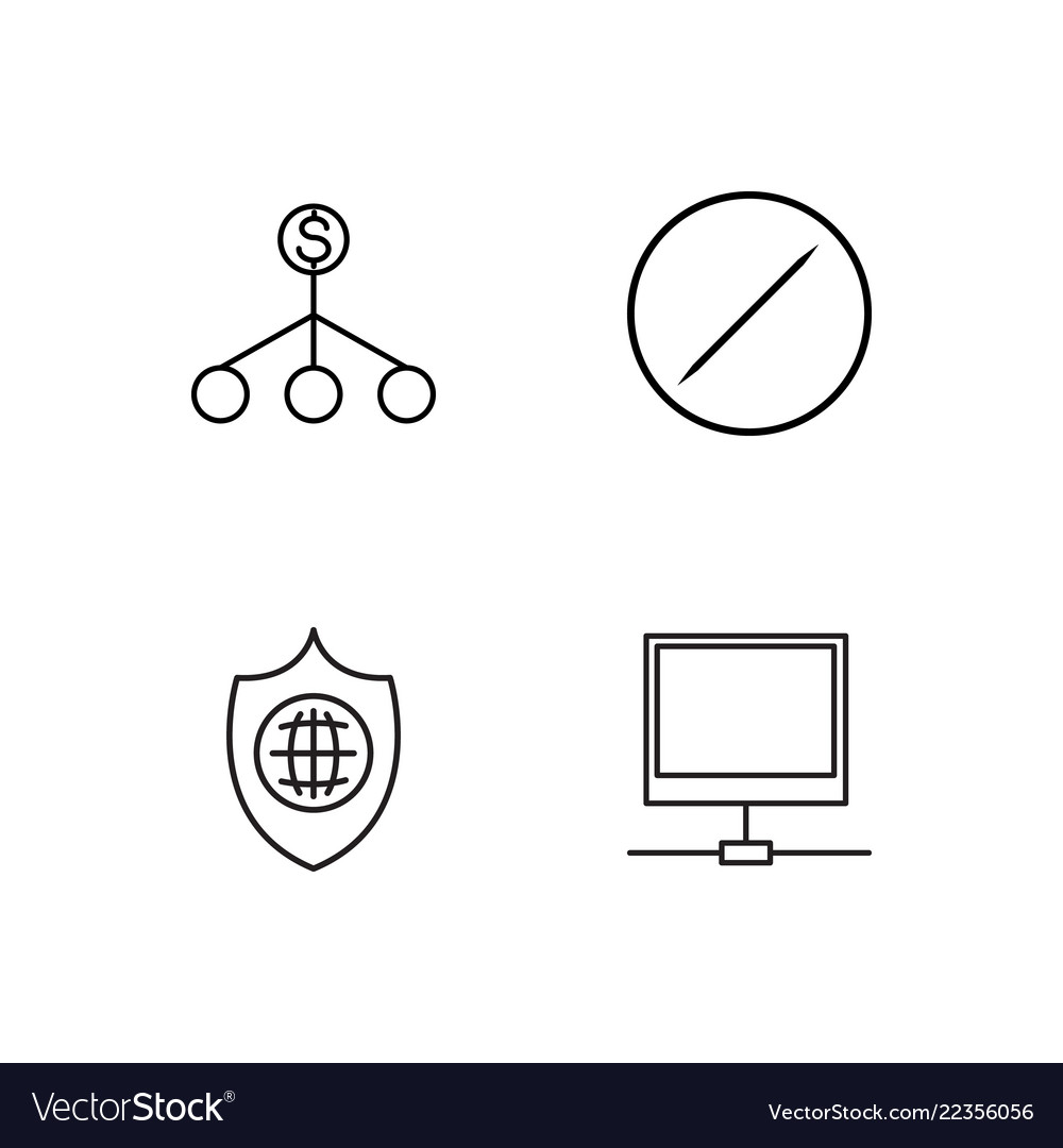 Web simple outlined icons set