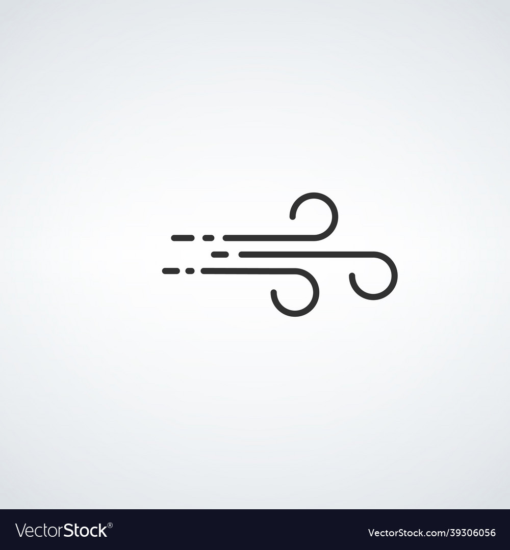 Wind icon weather simple blowing symbol