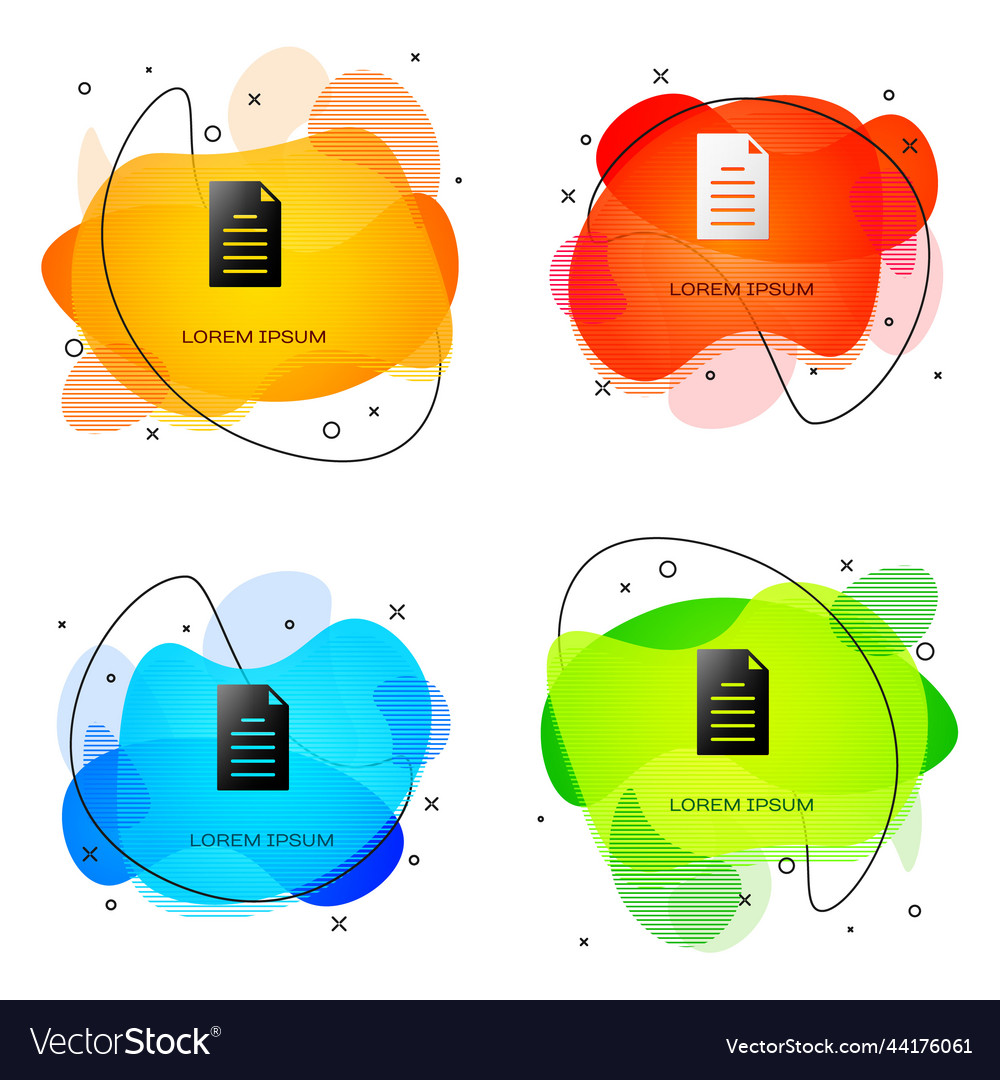 Black file document icon isolated on white Vector Image Black file document icon isolated on white
