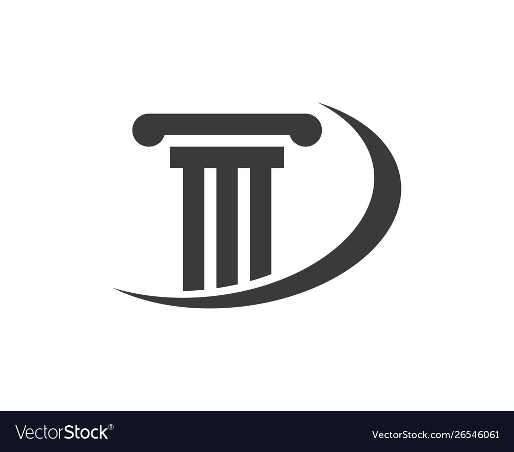 Column logo template Royalty Free Vector Image