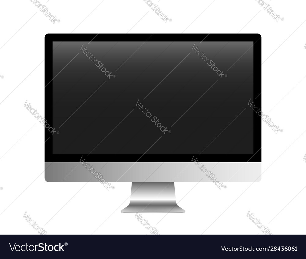 Computer monitor template vector image Computer monitor template