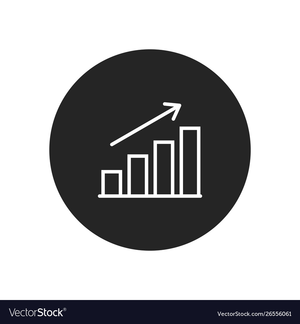 Graph icon simple sign in modern design
