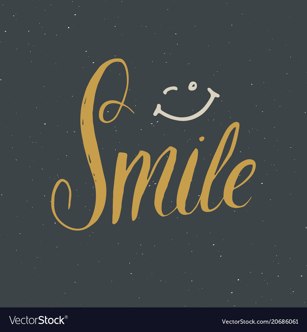 Handwritten Smile Script Text