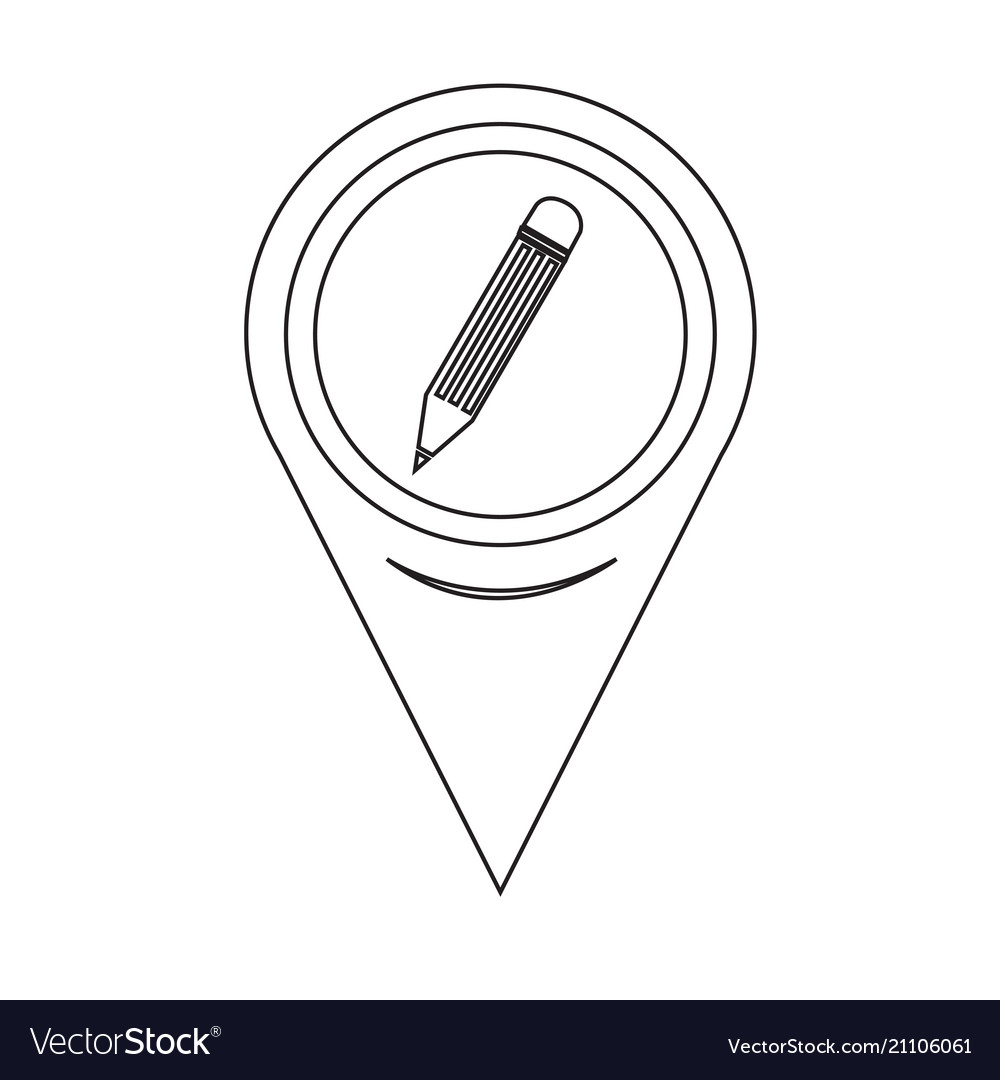 Map pointer pencil icon