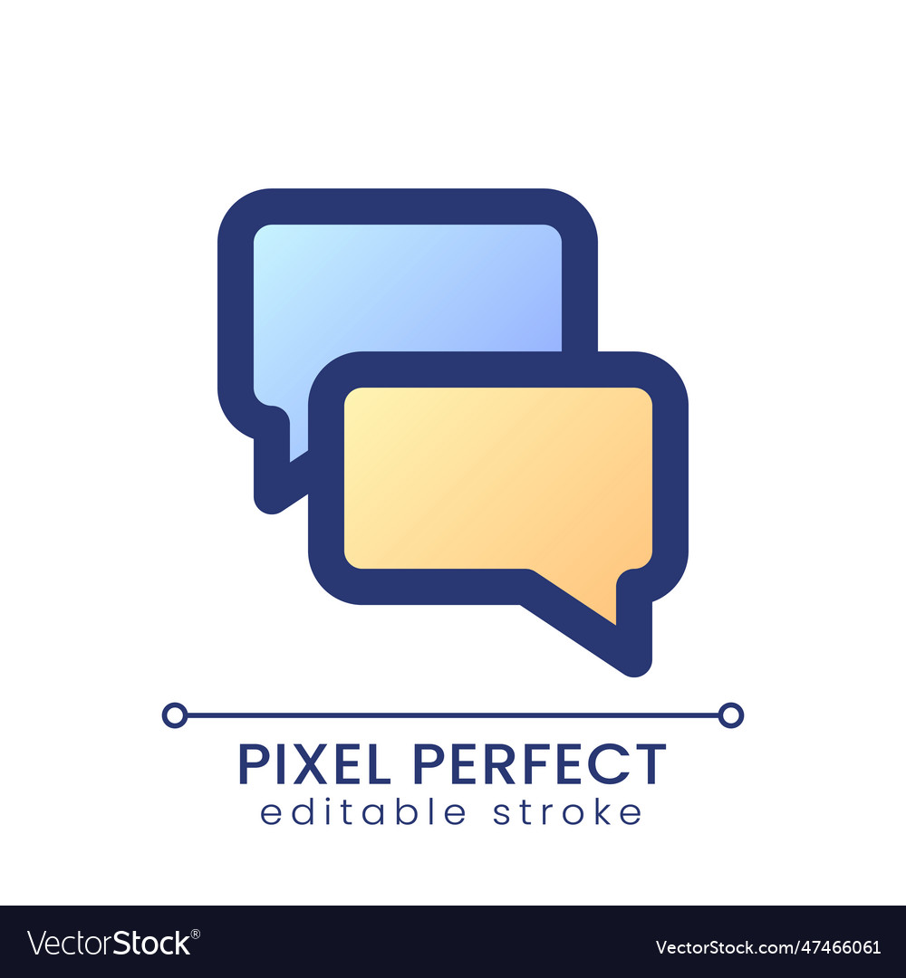 Messenger pixel perfect gradient fill ui icon vector image Messenger pixel perfect gradient fill ui icon