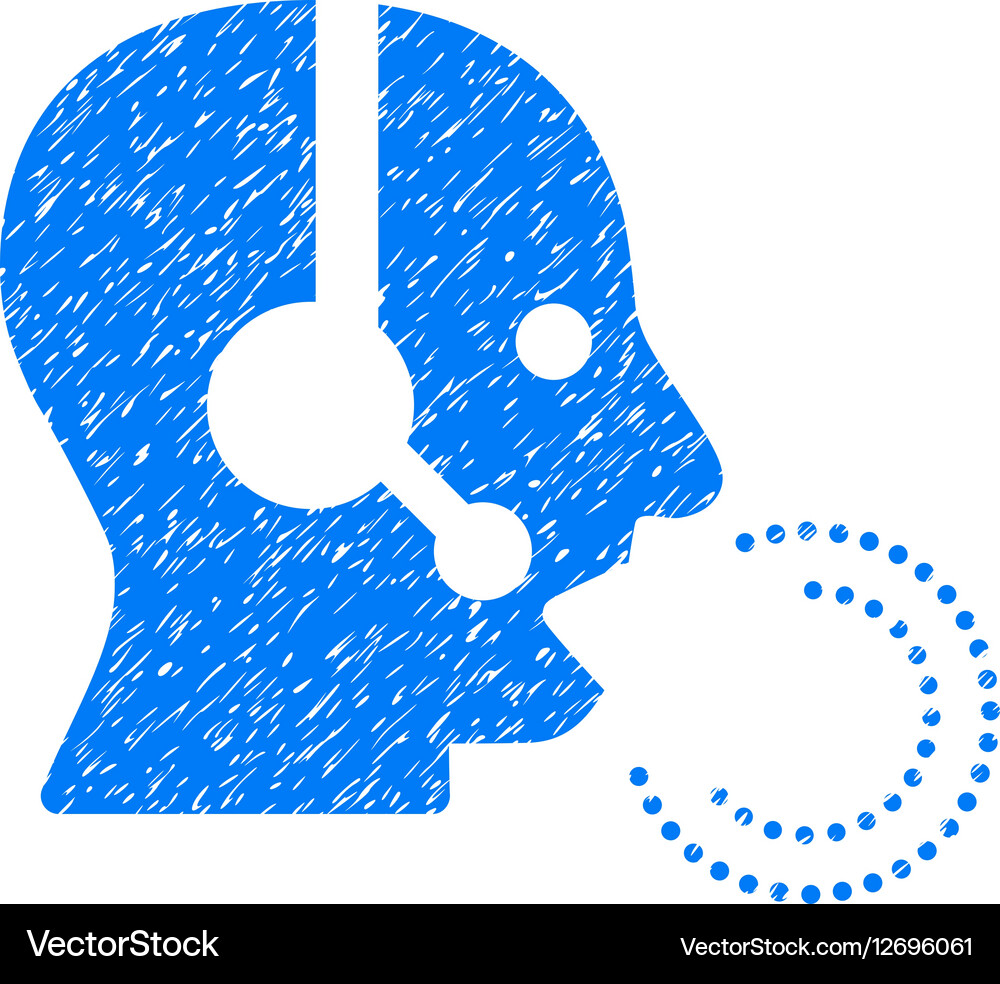Operator Speech Grainy Texture Icon Royalty Free Vector