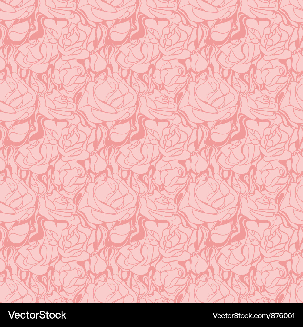 Pattern rose flower pink Royalty Free Vector Image
