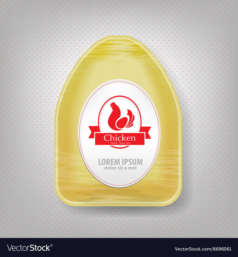 Plastic Food Container For Chicken Yellow Vector Image plastic-food-container-for-chicken-yellow-vector-image