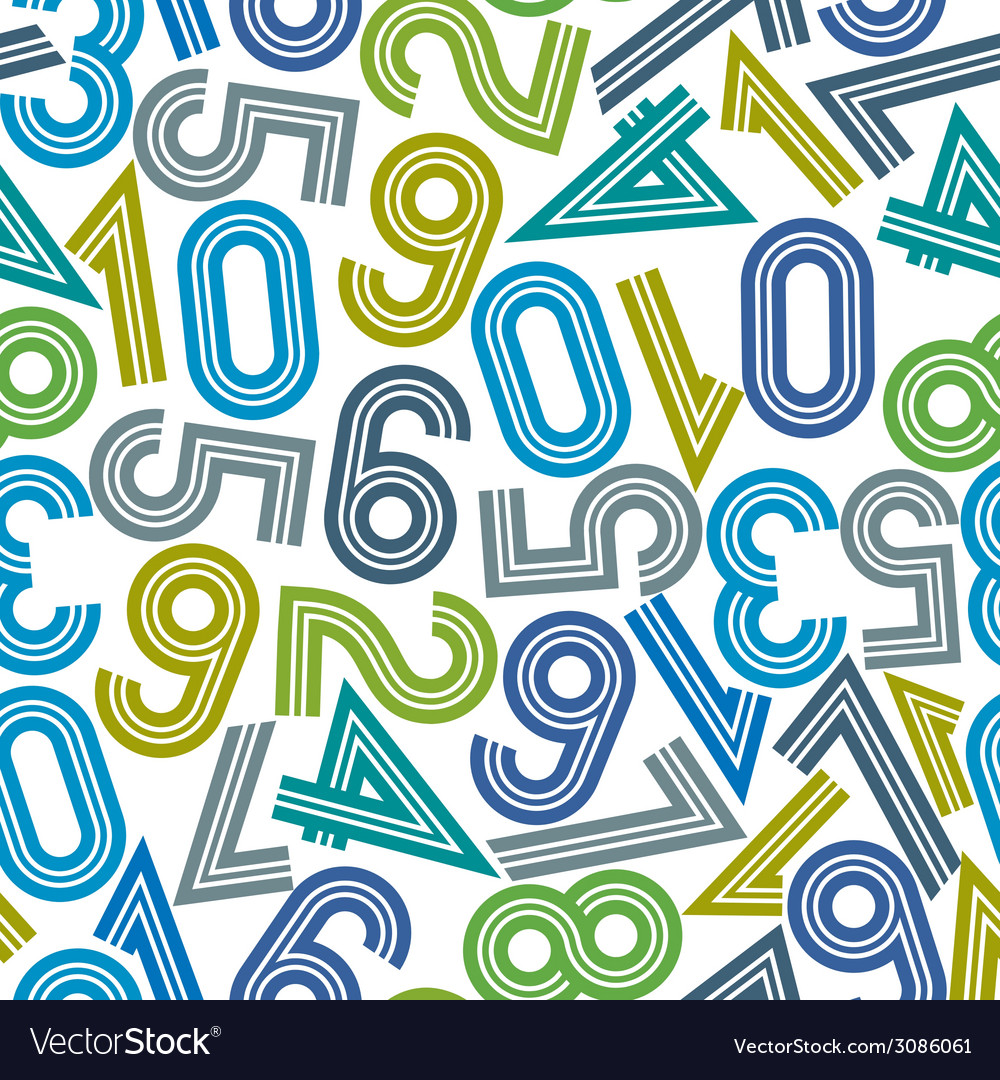 Seamless pattern with numbers
