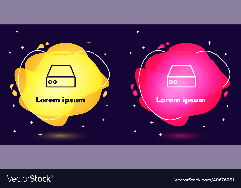 Set line server data web hosting icon isolated Vector Image Set line server data web hosting icon isolated
