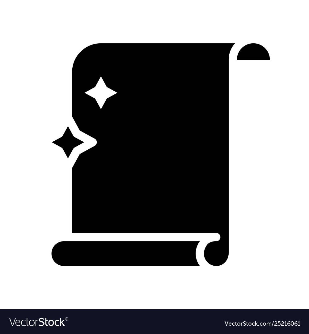 Spell scroll magic related solid style editable