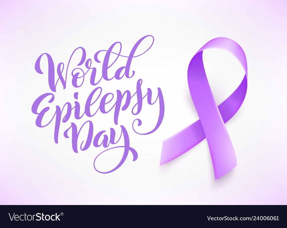 World epilepsy day march 26 realistic purple