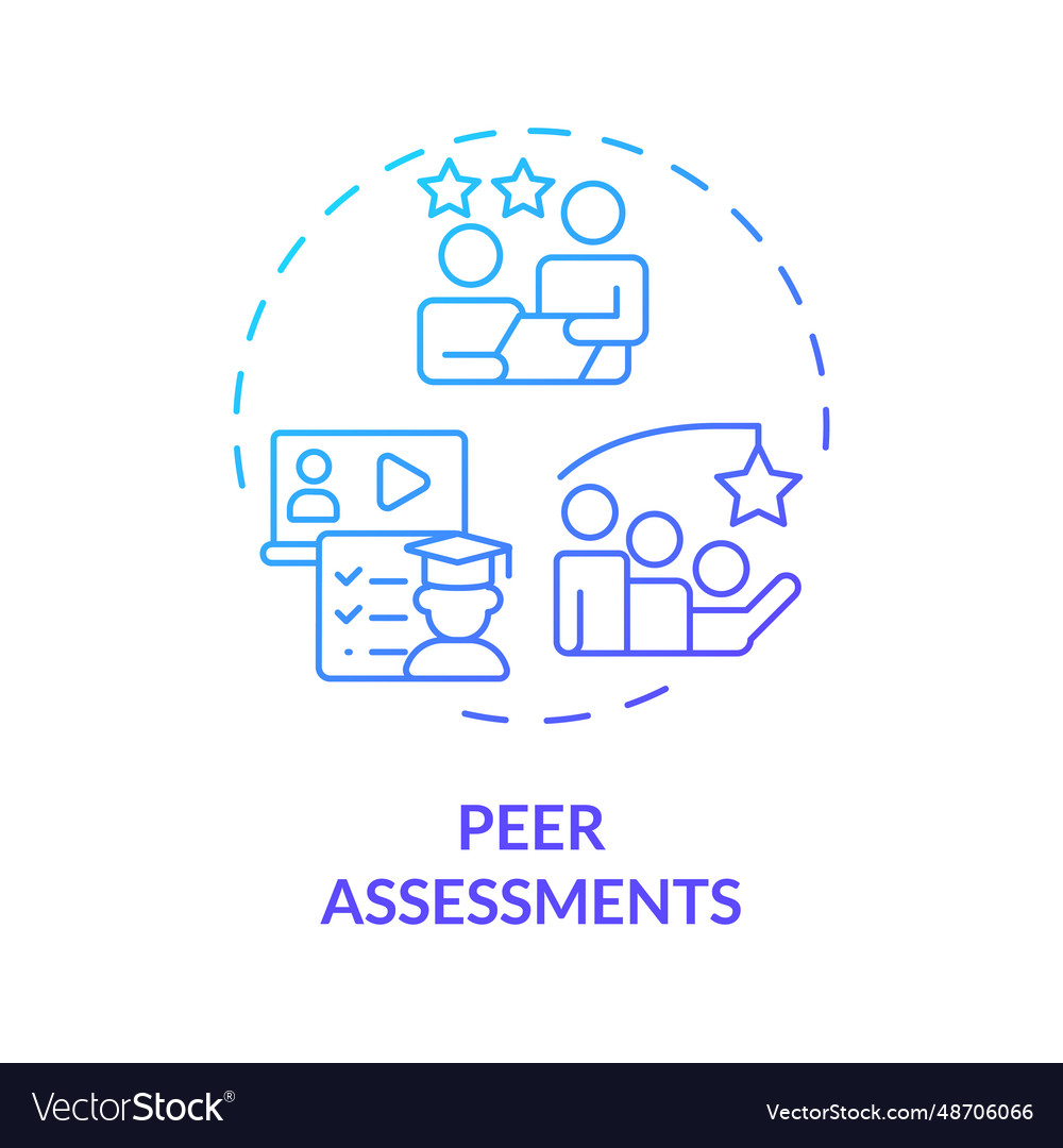2d gradient thin linear icon peer assessments Vector Image 2d gradient thin linear icon peer assessments