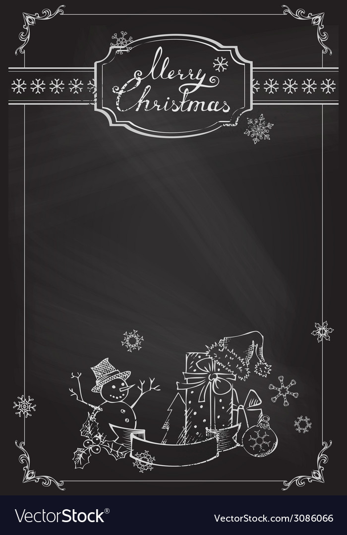 Christmas Chalkboard Festive Background