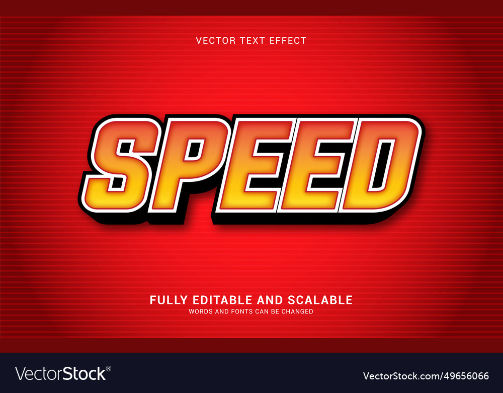 Editable text effect speed style