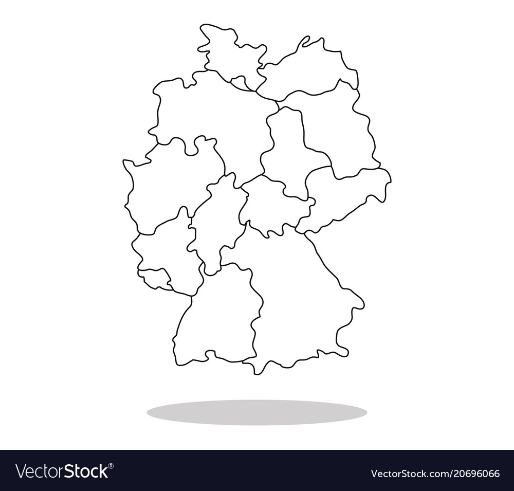 map germany with regions vector image