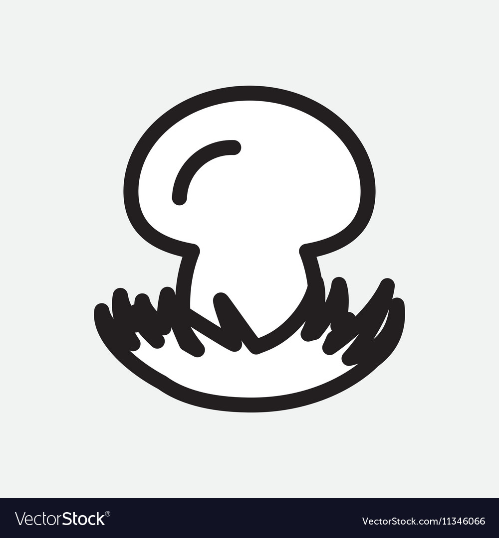 Mushroom icon isolated Royalty Free Vector Image