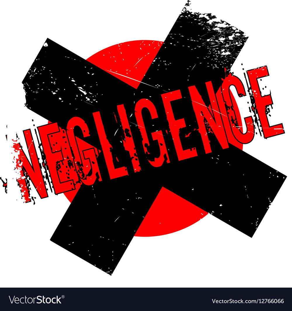 Negligence rubber stamp Royalty Free Vector Image