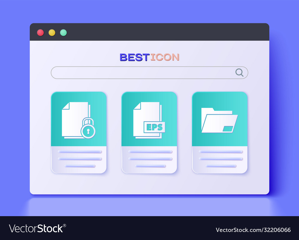Set eps file document and lock vector image Set eps file document and lock