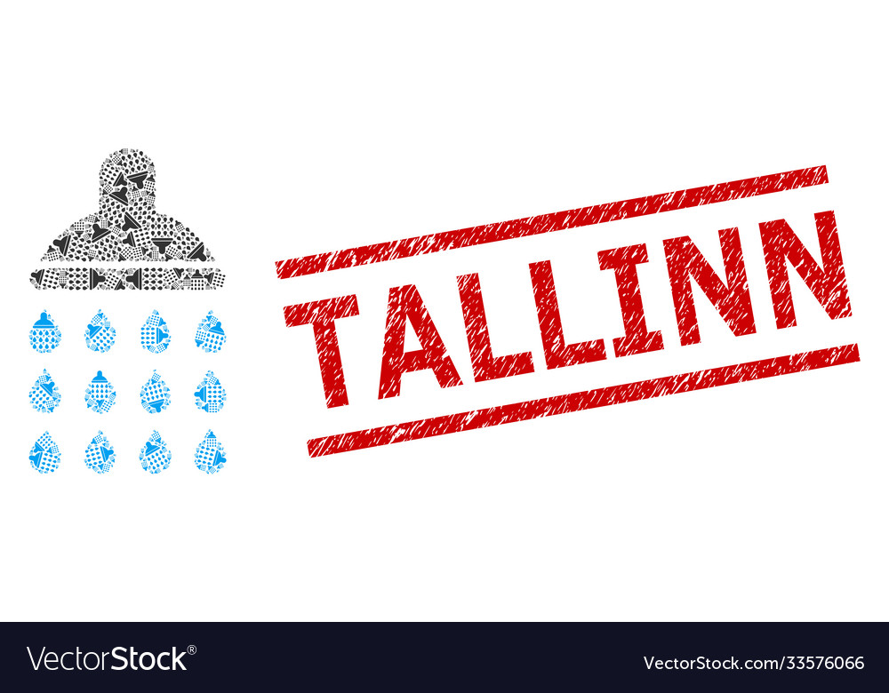 Shower recursion mosaic icons vector image Shower recursion mosaic icons