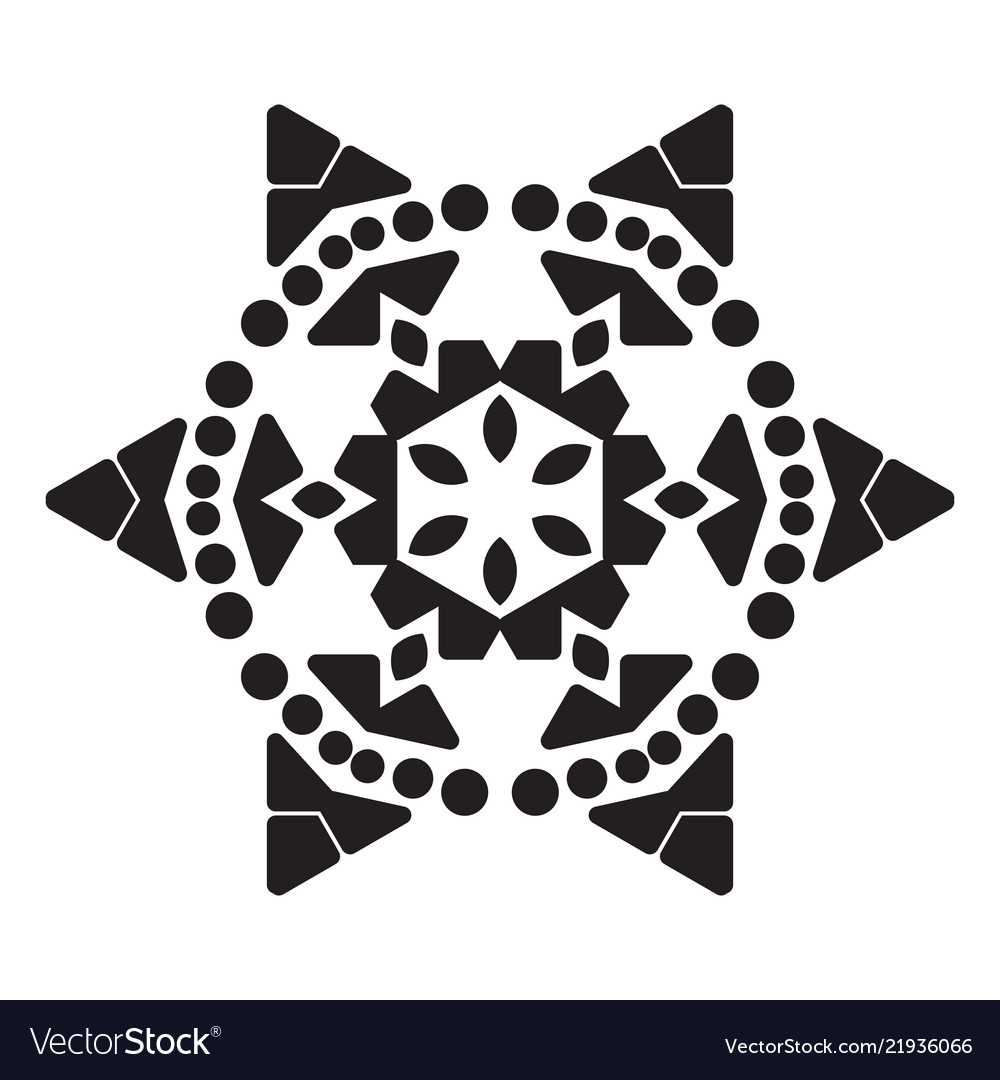 Simple snowflake icon isolated on white background