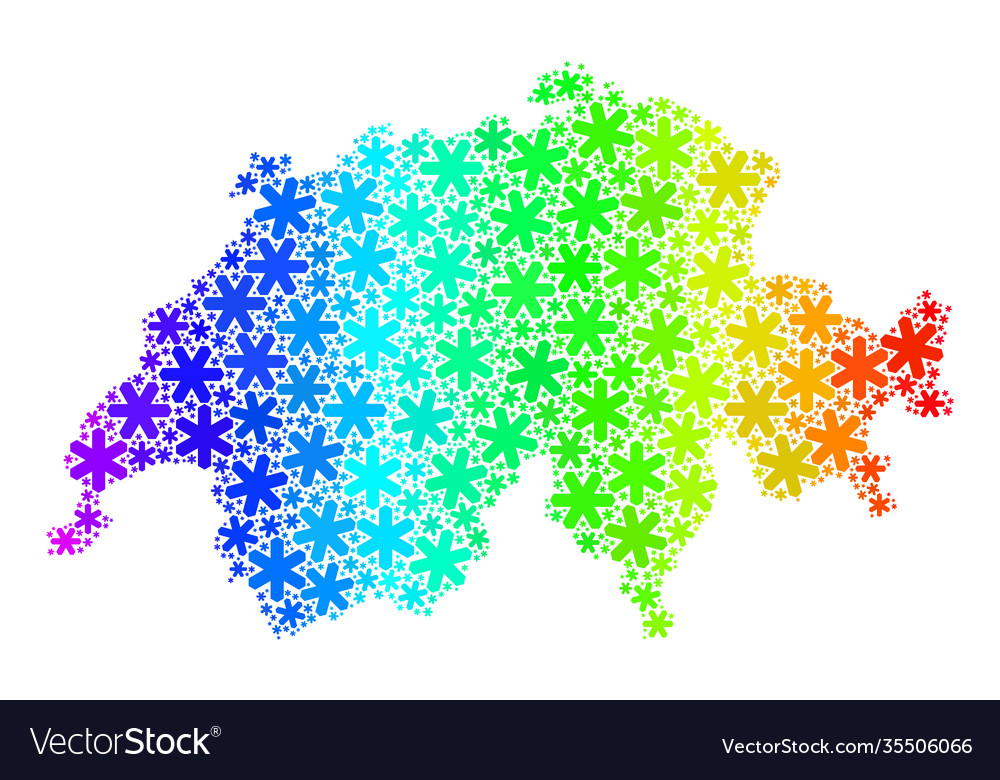 Spectral gradient christmas mosaic switzerland