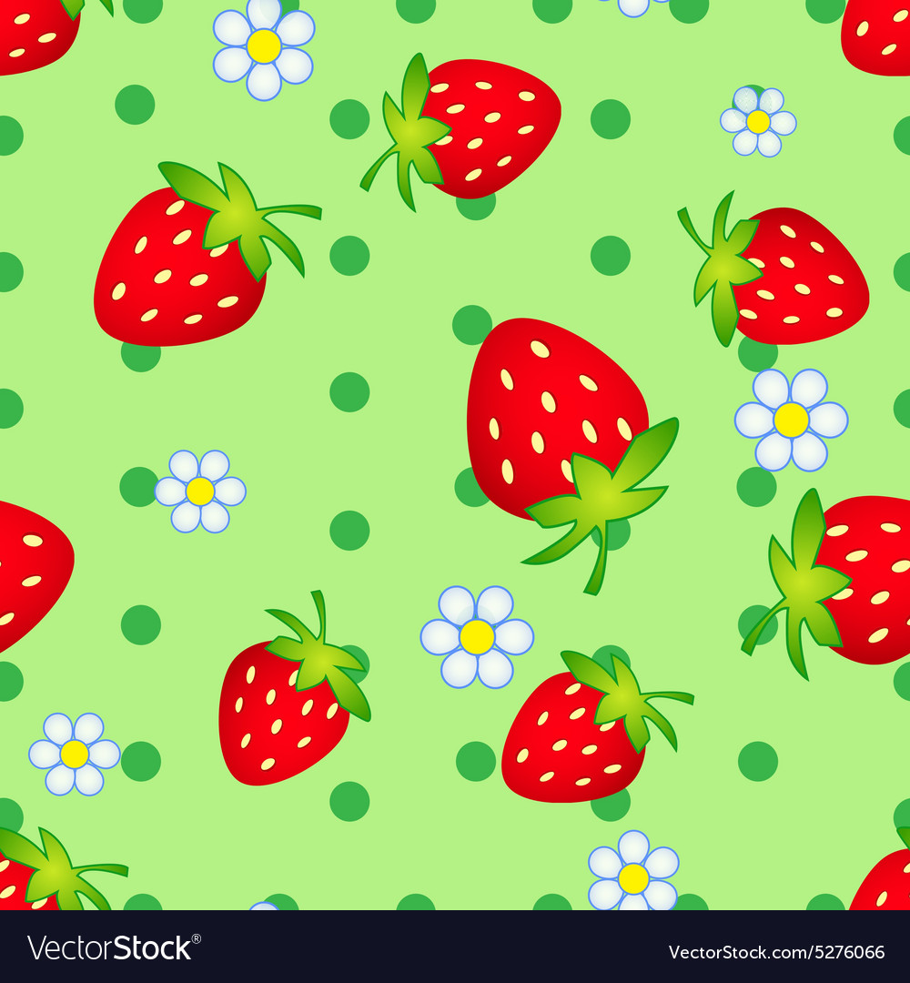 Strawberry flowers Royalty Free Vector Image VectorStock