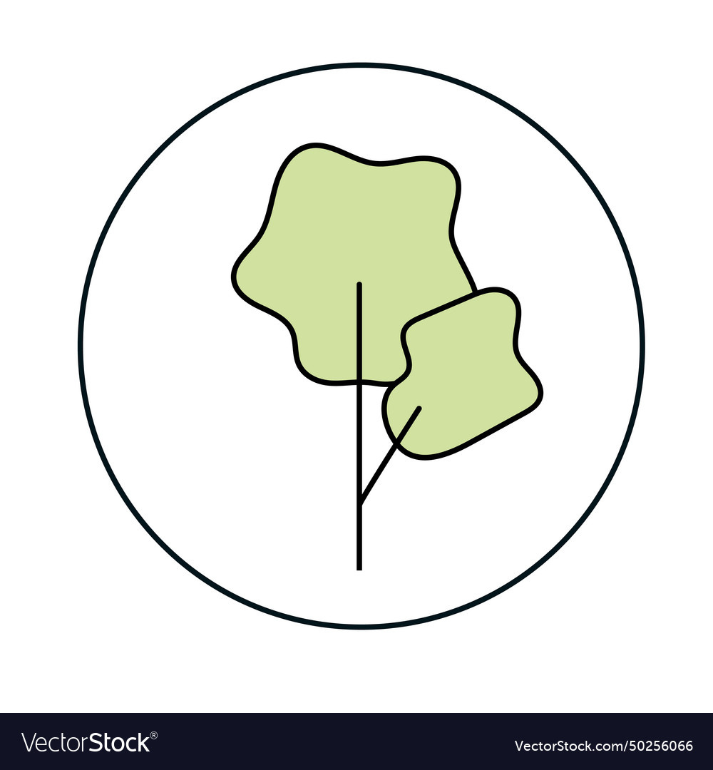 Tree linear color icon