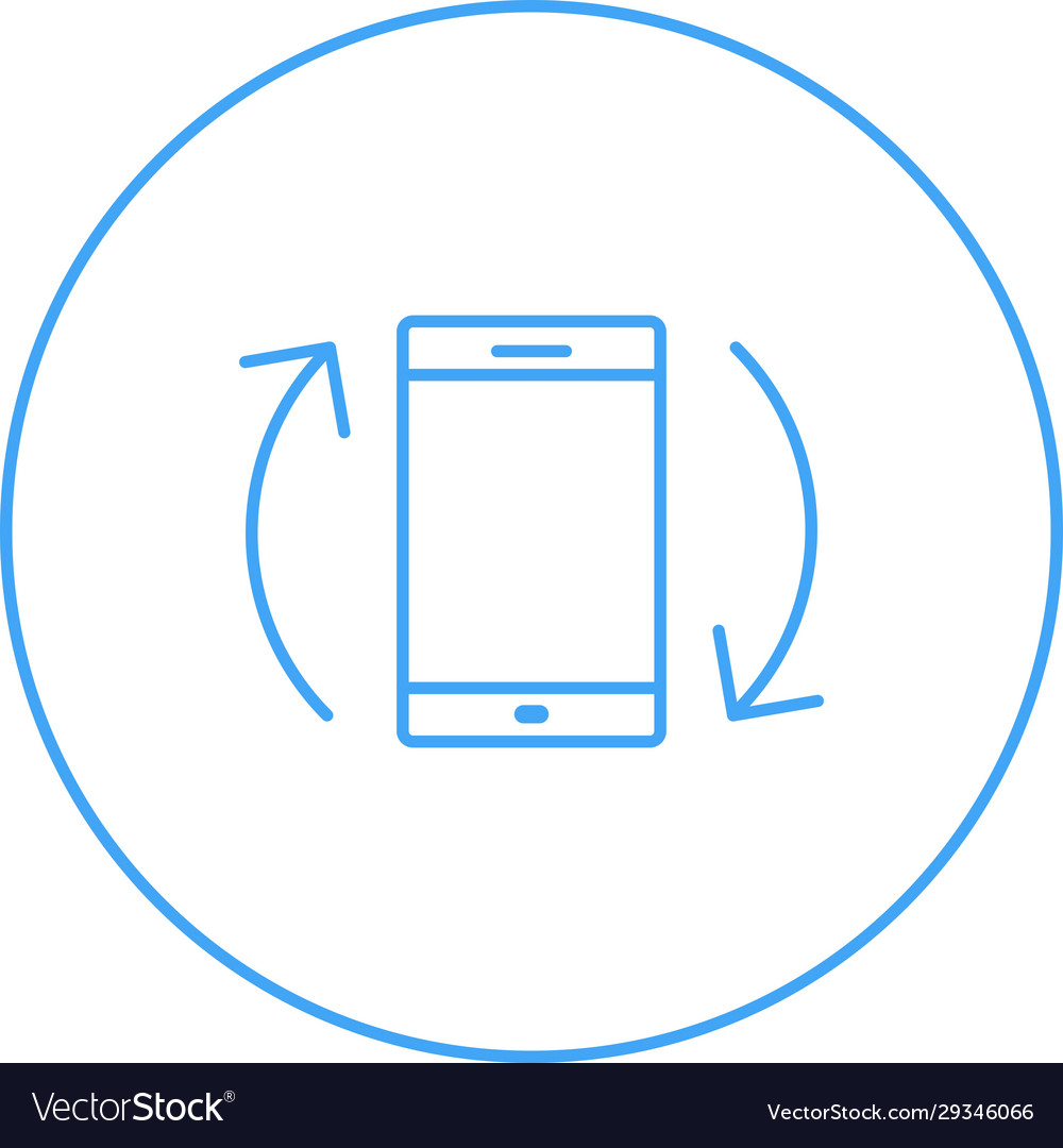 Unique auto rotation line icon