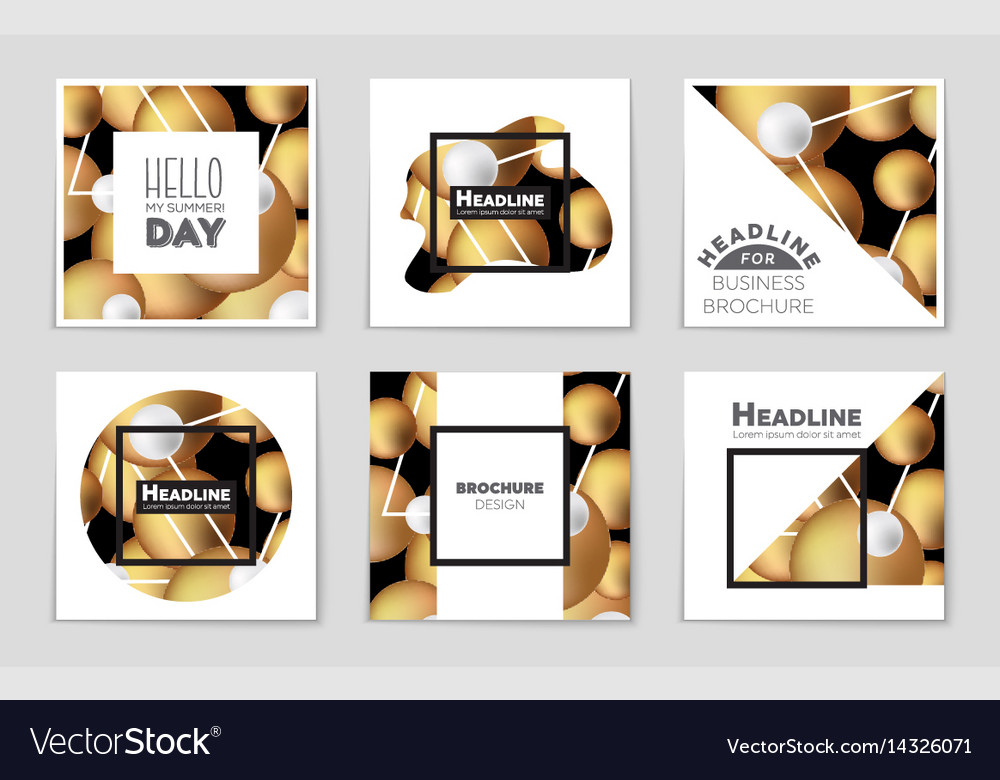 Abstract layout background set for art