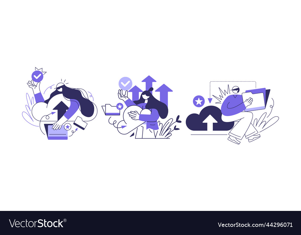 Business cloud computing data provision vector image Business cloud computing data provision