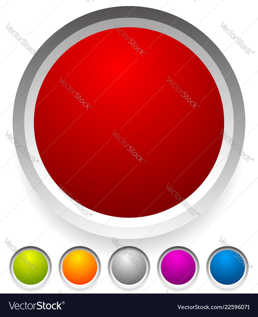 Button badge shapes backgrounds in several colors vector image Button badge shapes backgrounds in several colors