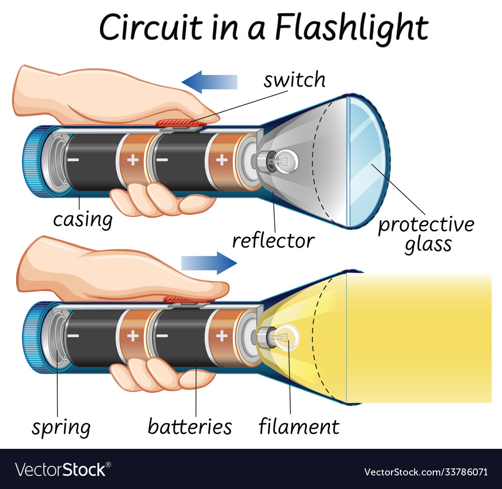 circuit-in-a-flashlight-royalty-free-vector-image