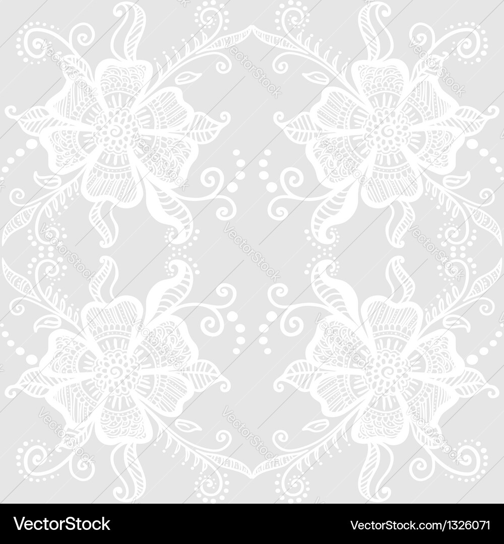 Delicate Floral Lace Pattern Royalty Free Vector Image