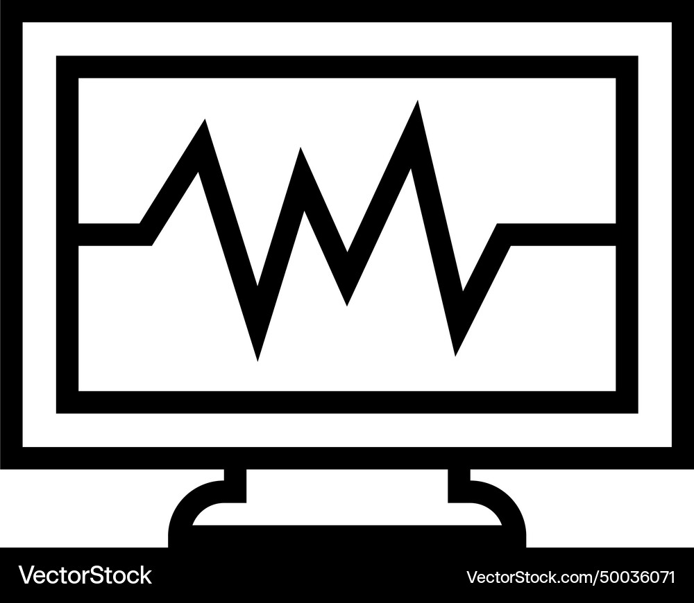Ecg machine icon Royalty Free Vector Image - VectorStock