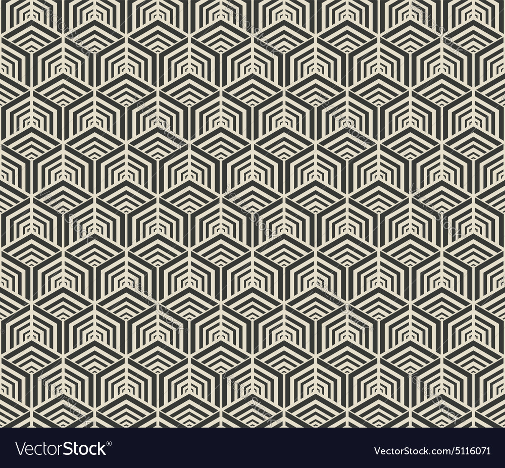 Hexagon geometric seamless pattern