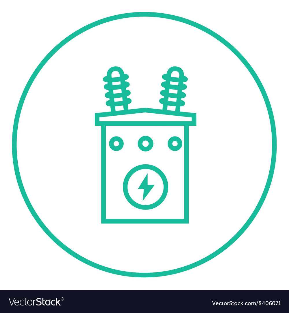 High voltage transformer line icon