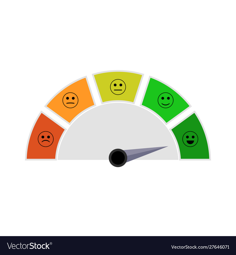 Indicator with smile for get mortgage in bank Vector Image