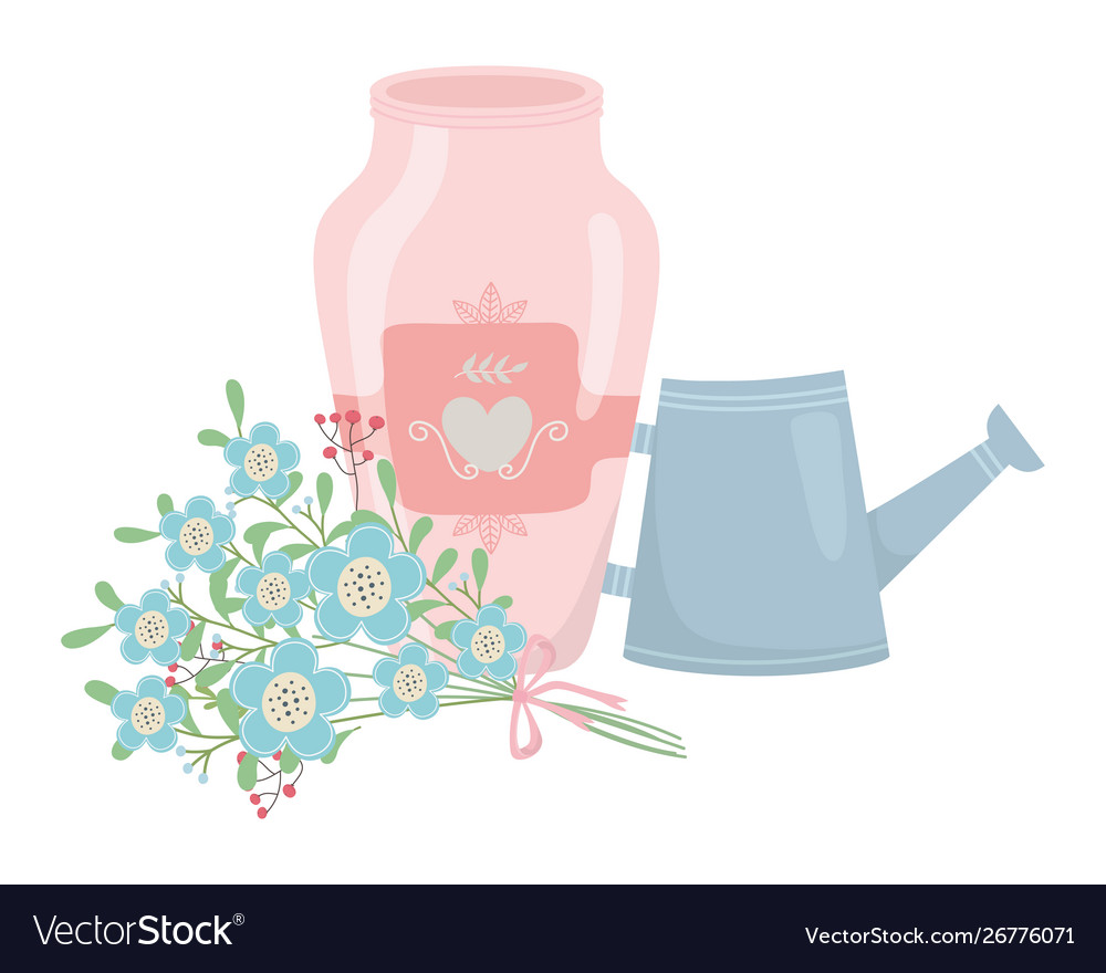 Isolated flowers and leaves design