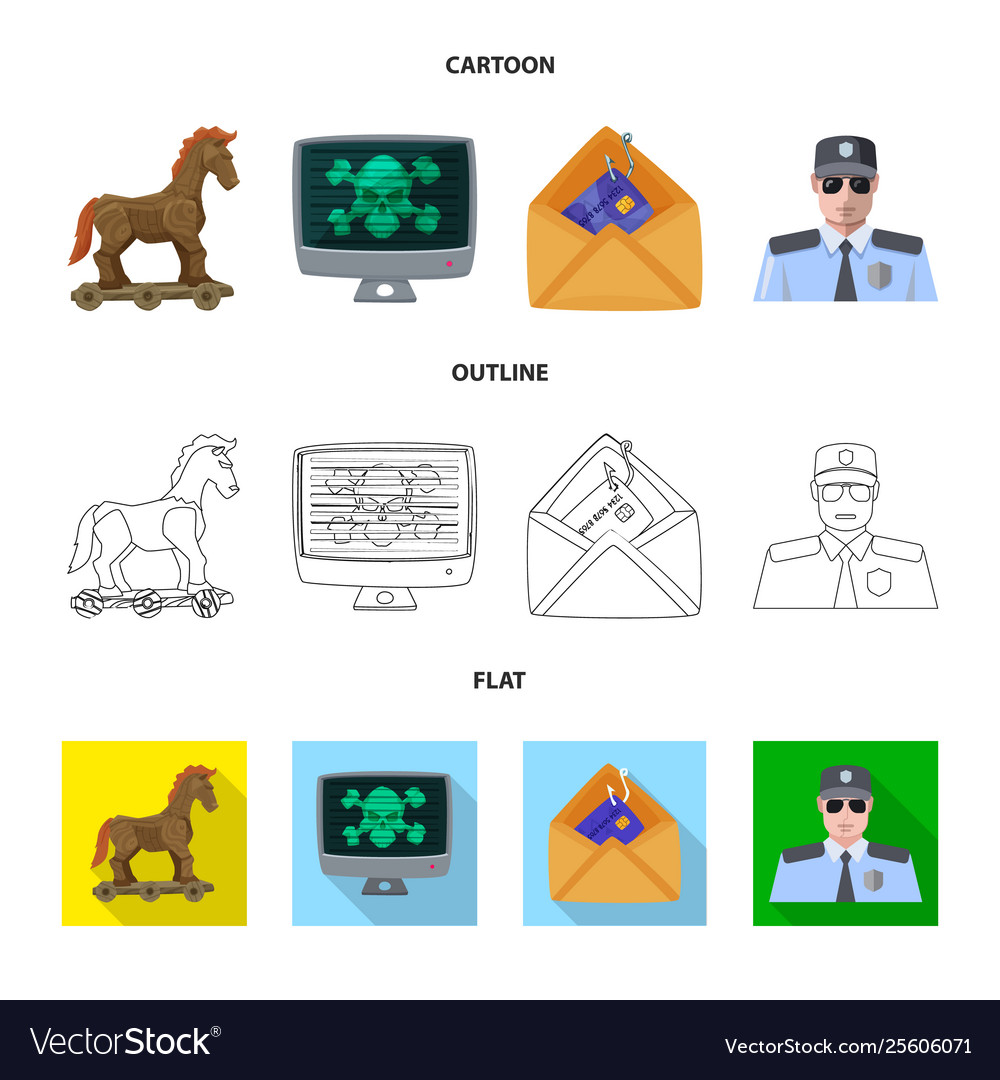 Isolated object virus and secure icon set Vector Image Isolated object virus and secure icon set