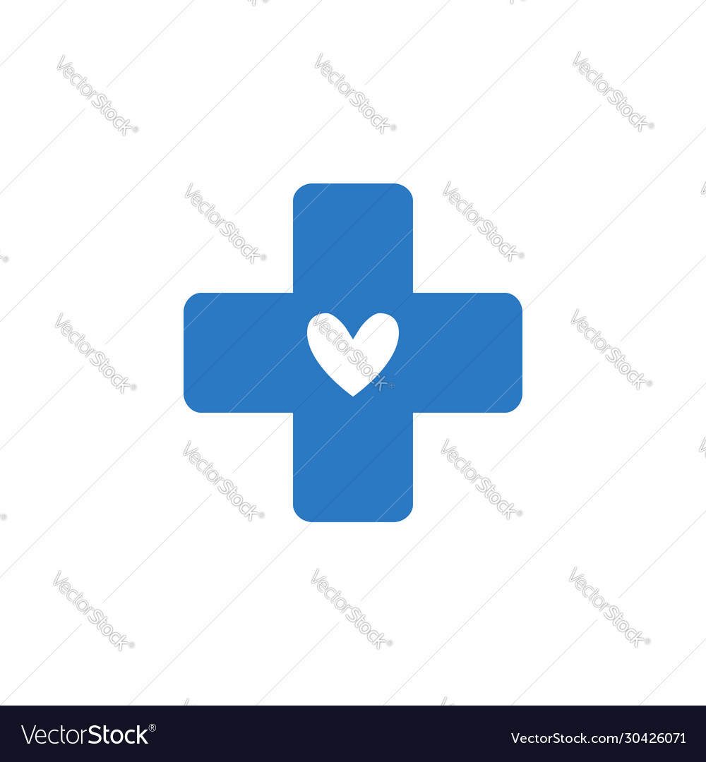 Medical cross related glyph icon vector image Medical cross related glyph icon