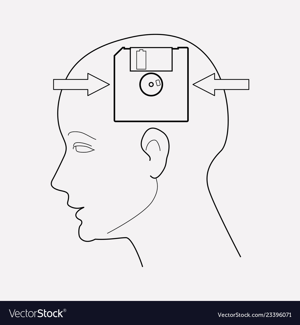 Memorization icon line element