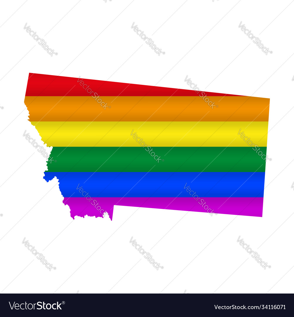 Montana lgbt flag map