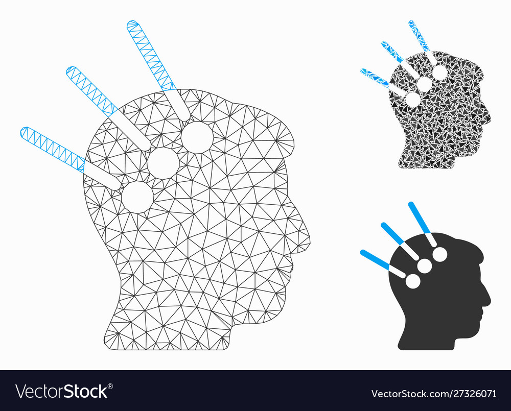 Neural interface mesh wire frame model