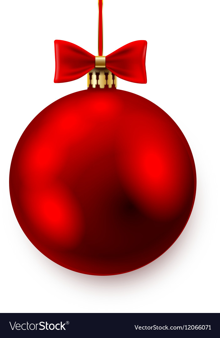 Red christmas ball Royalty Free Vector Image - VectorStock